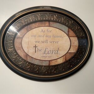 Inspirational Wall Plaque with Black and Gold Frame